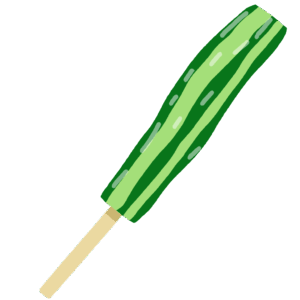 clip art of chilled cucumber on a stick-illpop.com