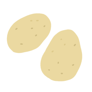 新じゃがいもの無料イラスト素材