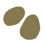 紫色系のじゃがいもの無料イラスト素材