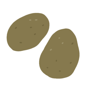 紫色系のじゃがいもの無料イラスト素材