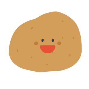 ジャガイモのキャラクターの無料イラスト素材