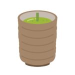 茶柱がたった湯呑の無料イラスト素材