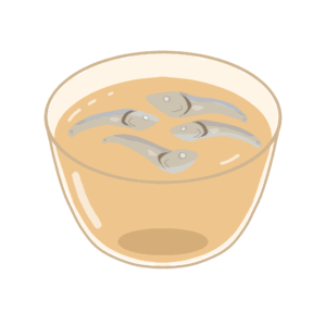 いりこ出汁の無料イラスト素材