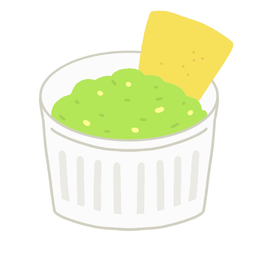 アボカドディップの無料イラスト素材