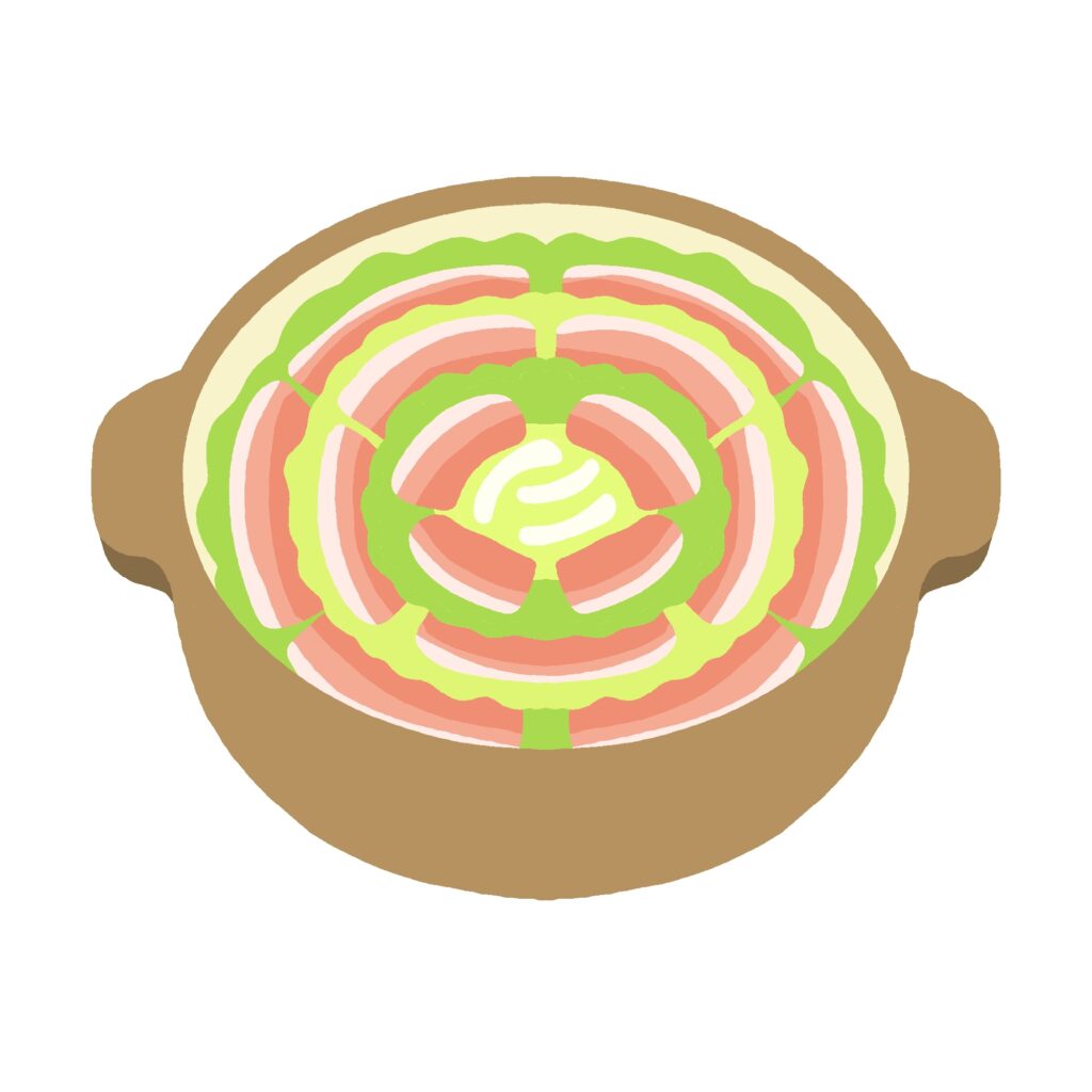 ミルフィーユ鍋の無料イラスト素材