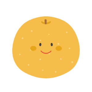 梨のキャラクターの無料イラスト素材
