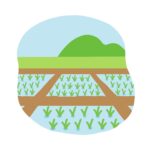 田んぼの無料イラスト素材