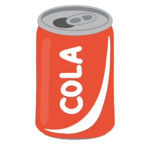 コーラの缶の無料イラスト素材
