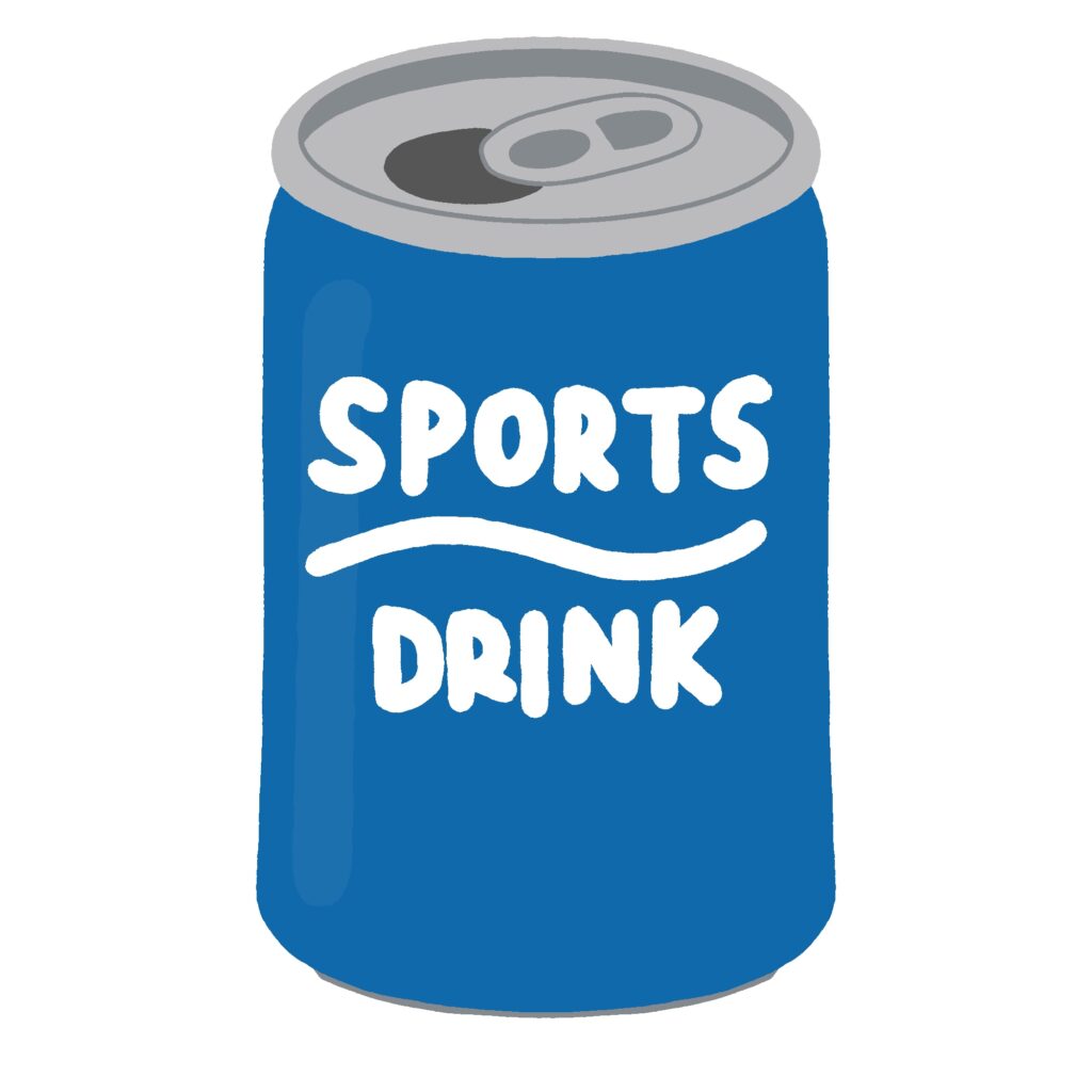 スポーツドリンクの缶の無料イラスト素材