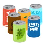 いろいろな飲み物の缶の無料イラスト素材