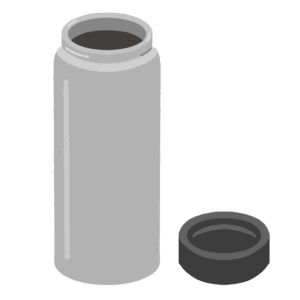 直飲みタイプの水筒の無料イラスト素材
