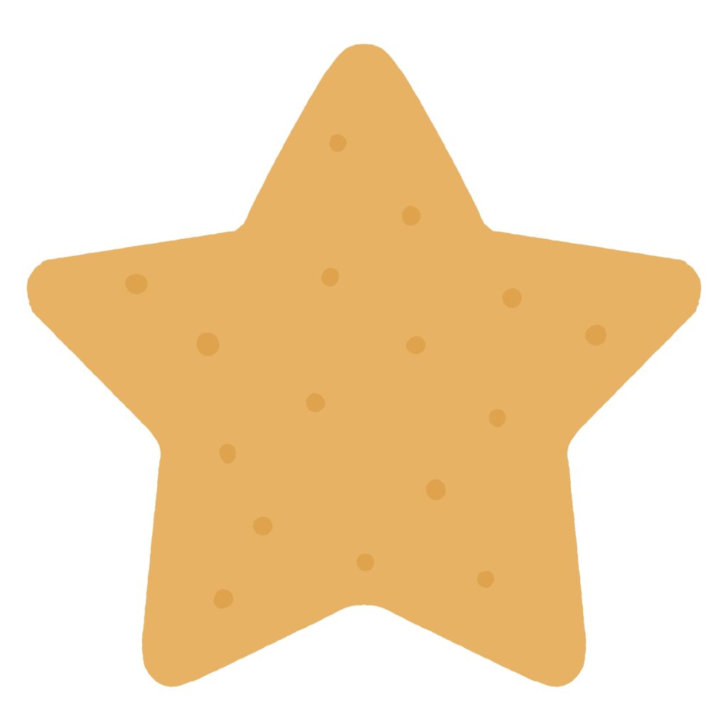 星の形のクッキーの無料イラスト素材