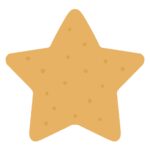 星の形のクッキーの無料イラスト素材