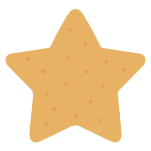 星の形のクッキーの無料イラスト素材