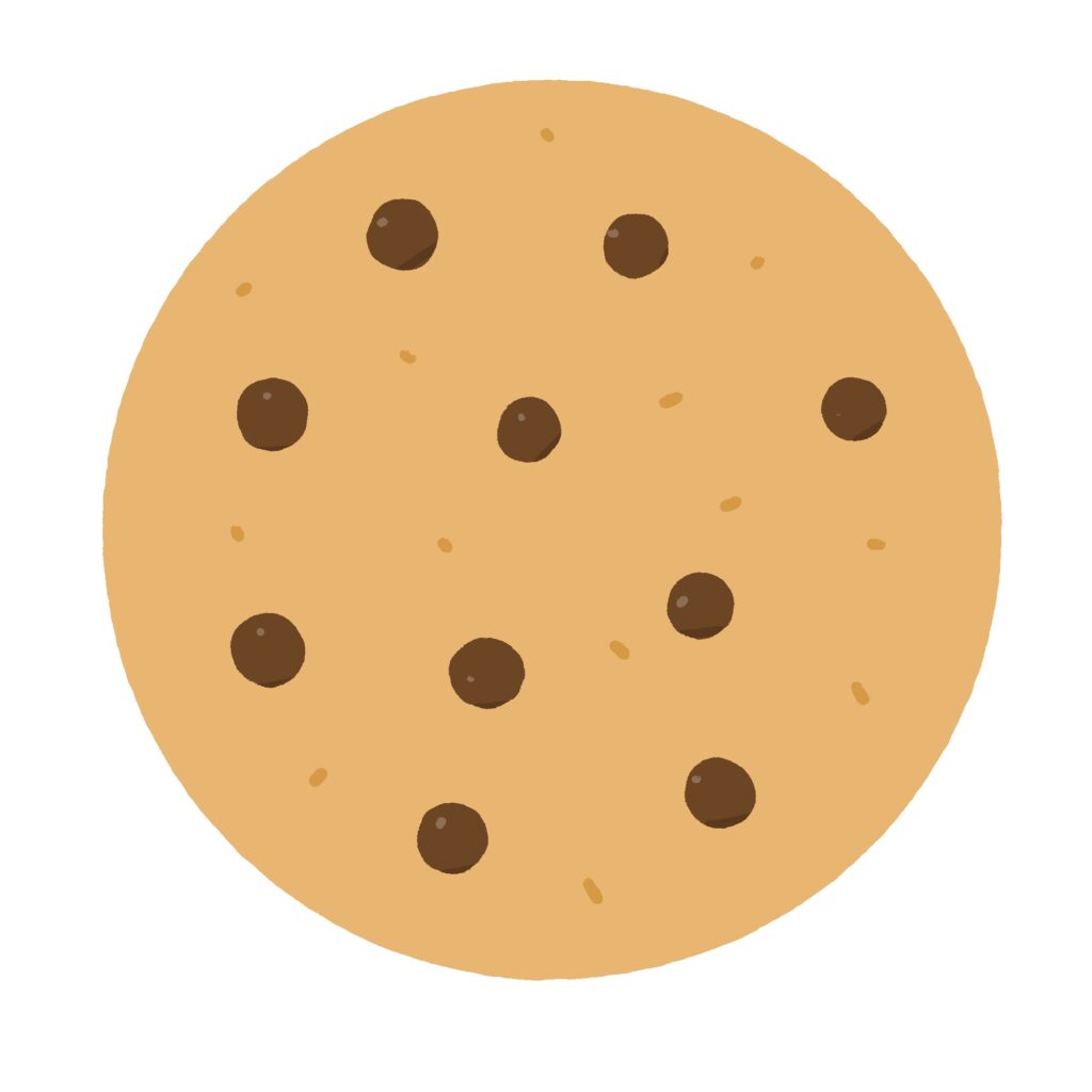 チョコチップクッキーの無料イラスト素材