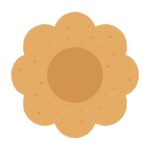 花の形のクッキーの無料イラスト素材