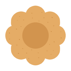 花の形のクッキーの無料イラスト素材