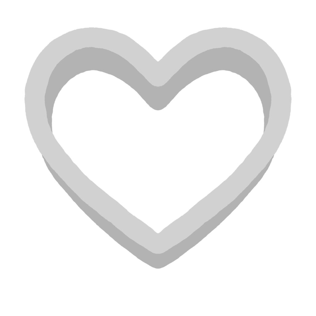 ハートのクッキー型の無料イラスト素材