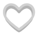 ハートのクッキー型の無料イラスト素材