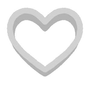 ハートのクッキー型の無料イラスト素材