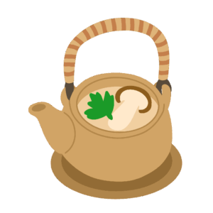 マツタケの土瓶蒸しの無料イラスト素材