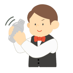 バーテンダーの無料イラスト素材