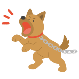吠える番犬の無料イラスト素材