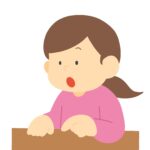 相談する女性の無料イラスト素材