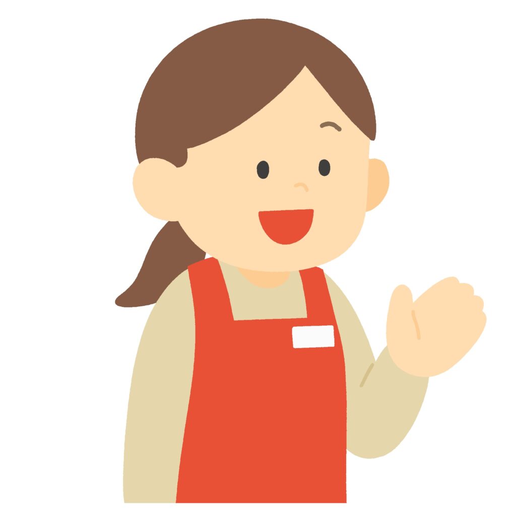 clip art of shopkeeper giving a tour