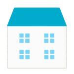 clip art of cute house with light blue roof-illpop.com