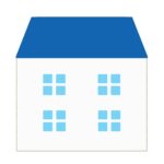 clip art of cute blue roof house-illpop.com