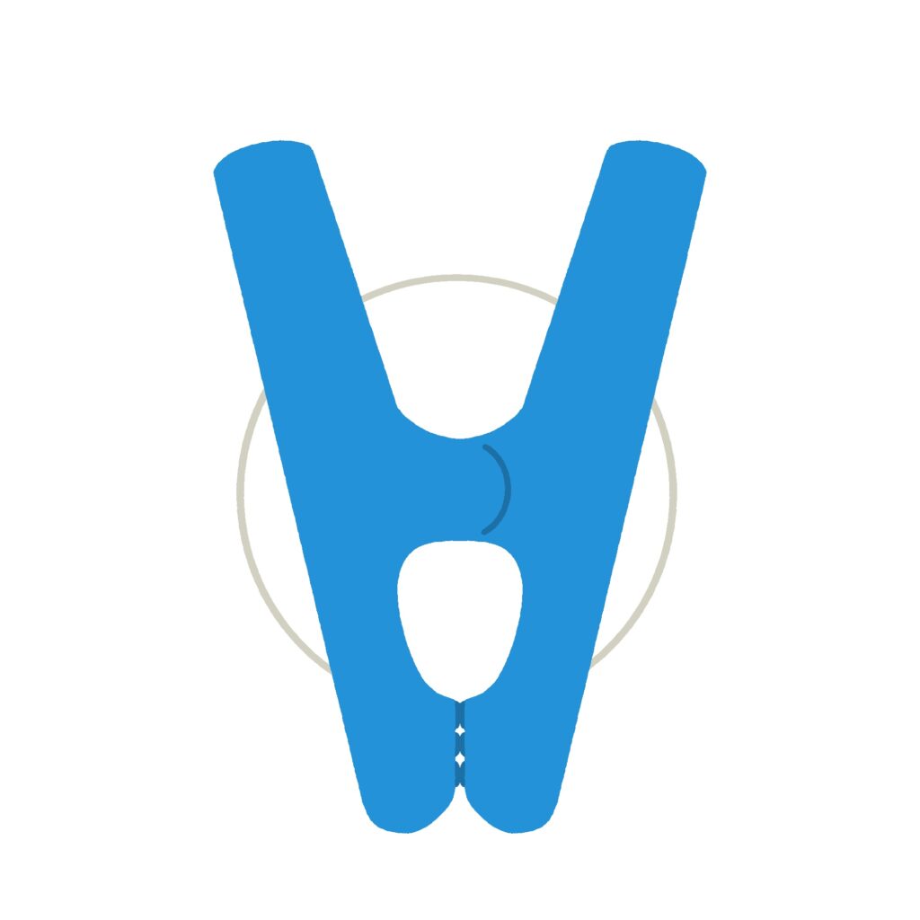 洗濯ばさみの無料イラスト素材