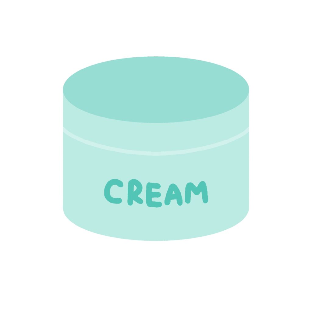 スキンケアのクリームの無料イラスト素材