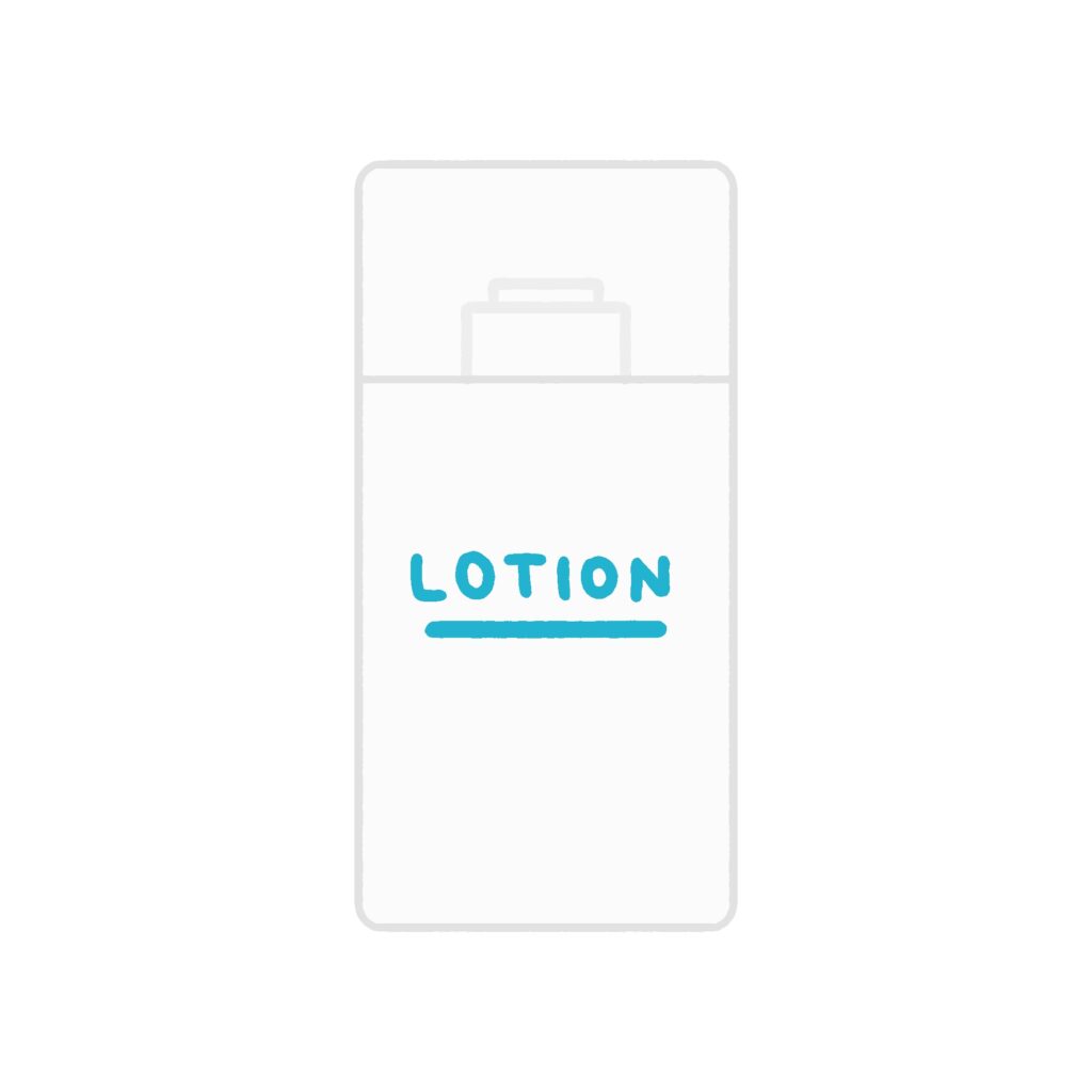 スキンケアローションの無料イラスト素材