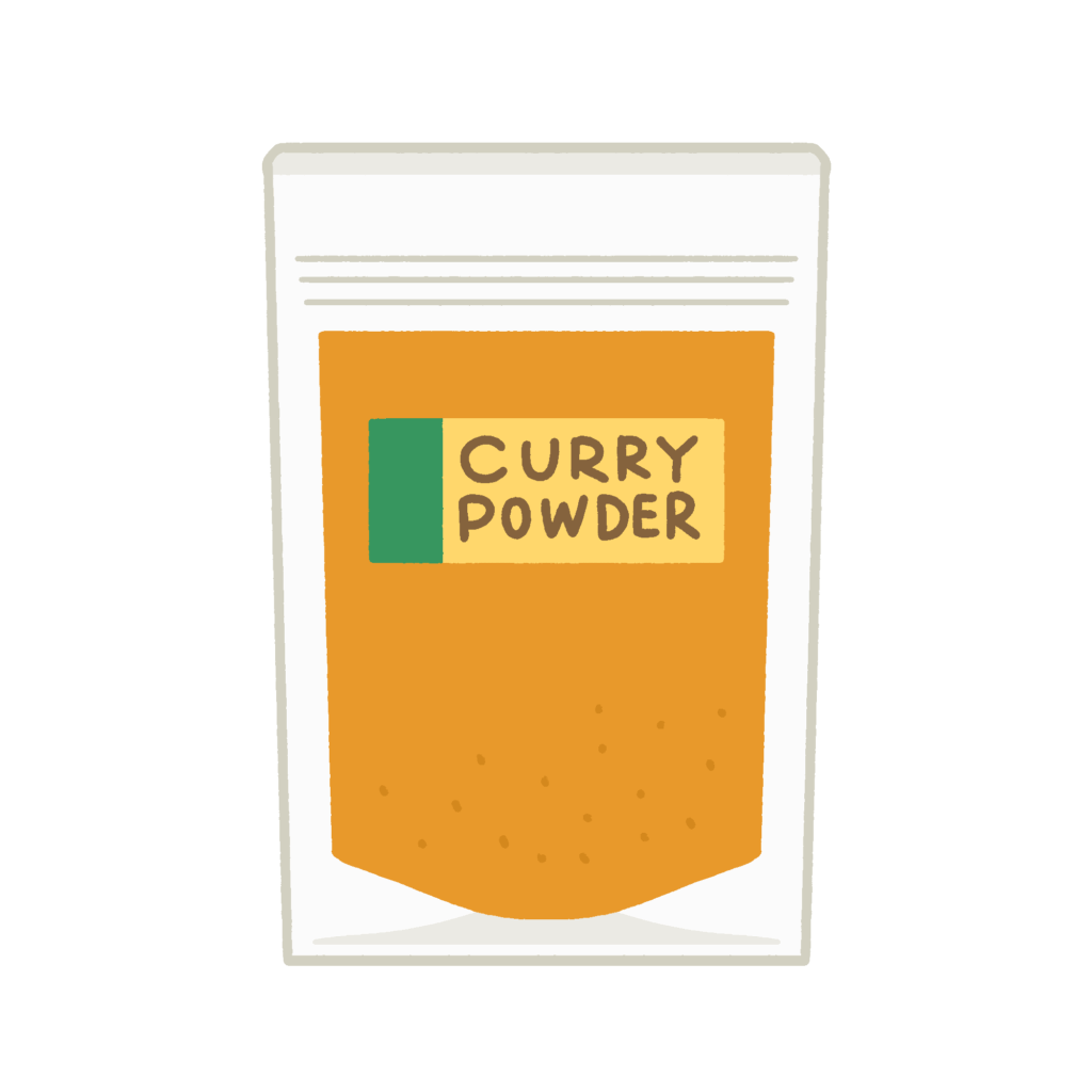 カレーパウダーの無料イラスト素材