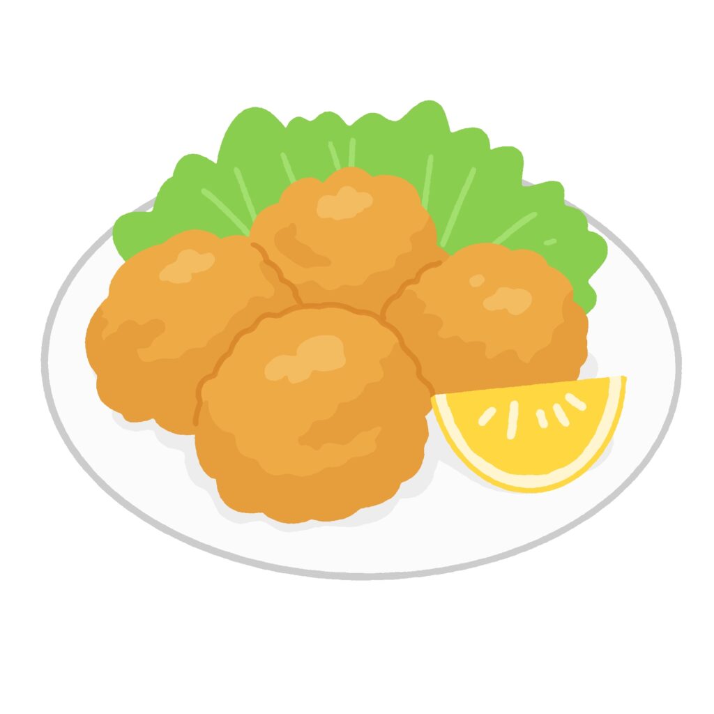 唐揚げの無料イラスト素材