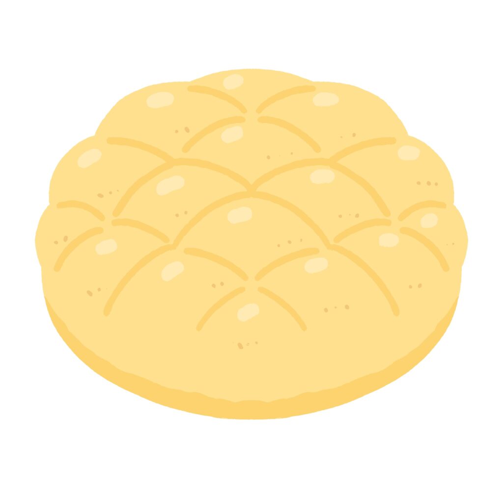 メロンパンの無料イラスト素材