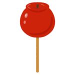 りんご飴の無料イラスト素材