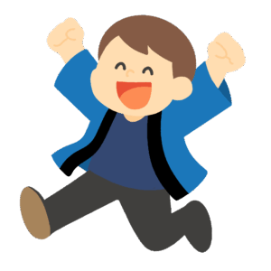 お祭りの法被姿ではしゃぐ子どもの無料イラスト素材