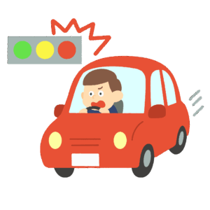 clip art of car ignoring red light-illpop.com