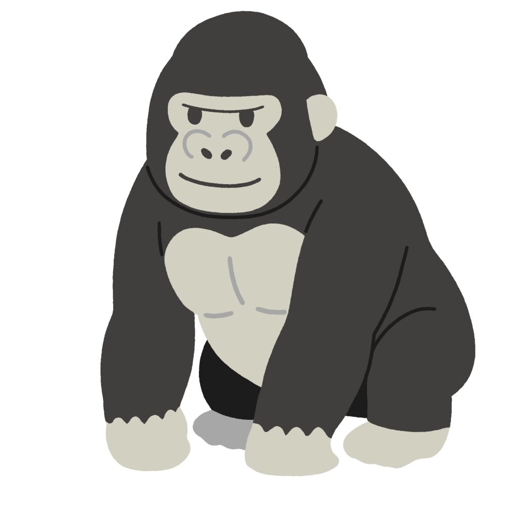 ゴリラの無料イラスト素材