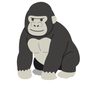 ゴリラの無料イラスト素材