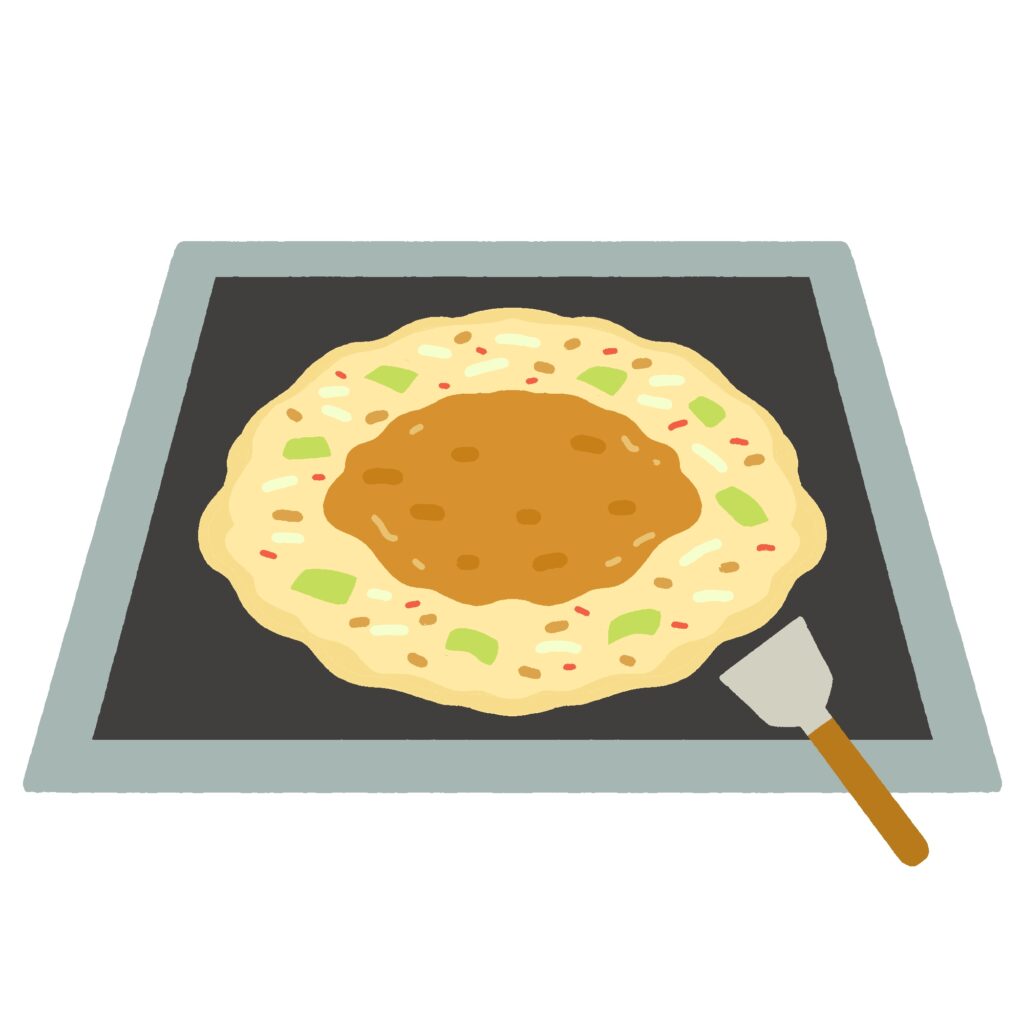 もんじゃ焼きの無料イラスト素材