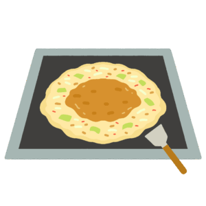 もんじゃ焼きの無料イラスト素材