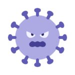 ウイルスのキャラクターの無料イラスト素材