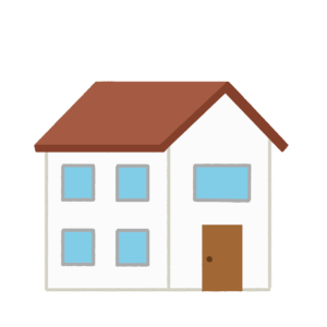 二階建て住宅の無料イラスト素材