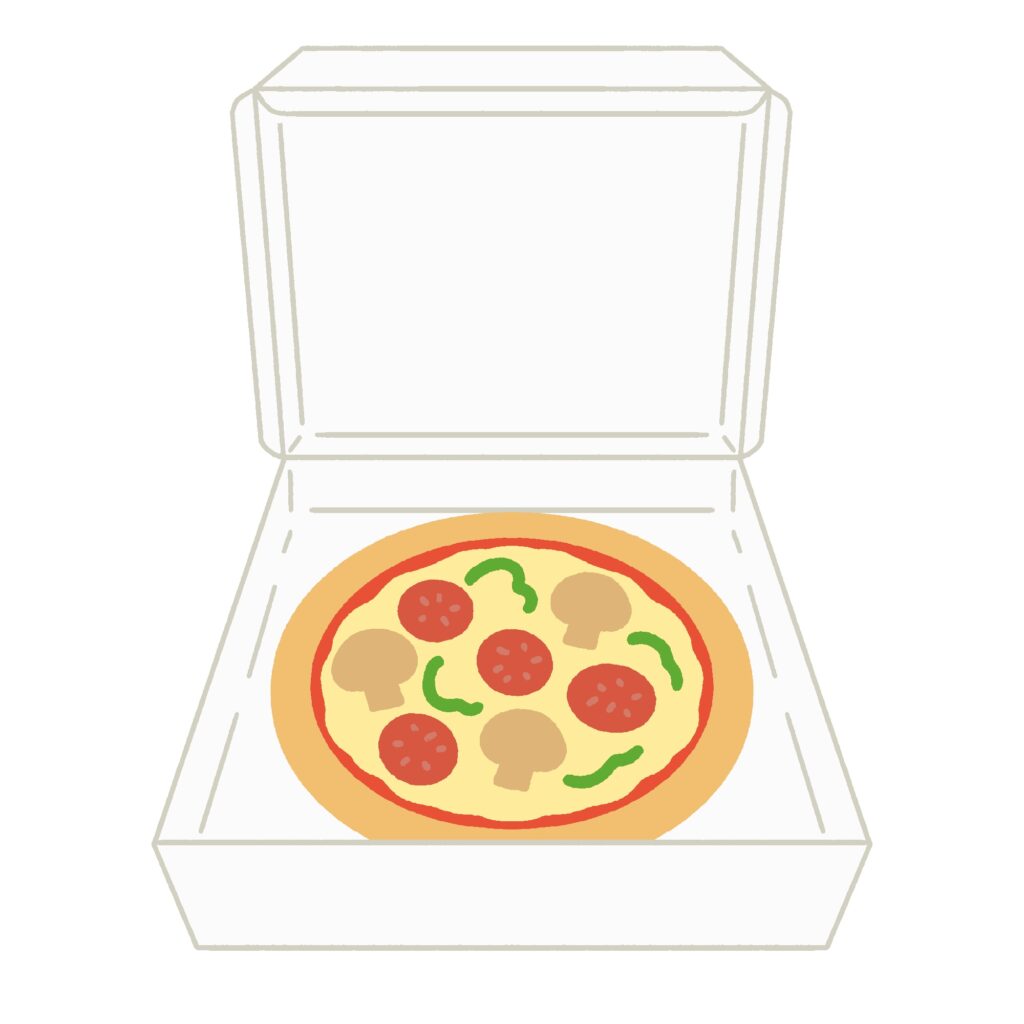 宅配ピザの無料イラスト素材