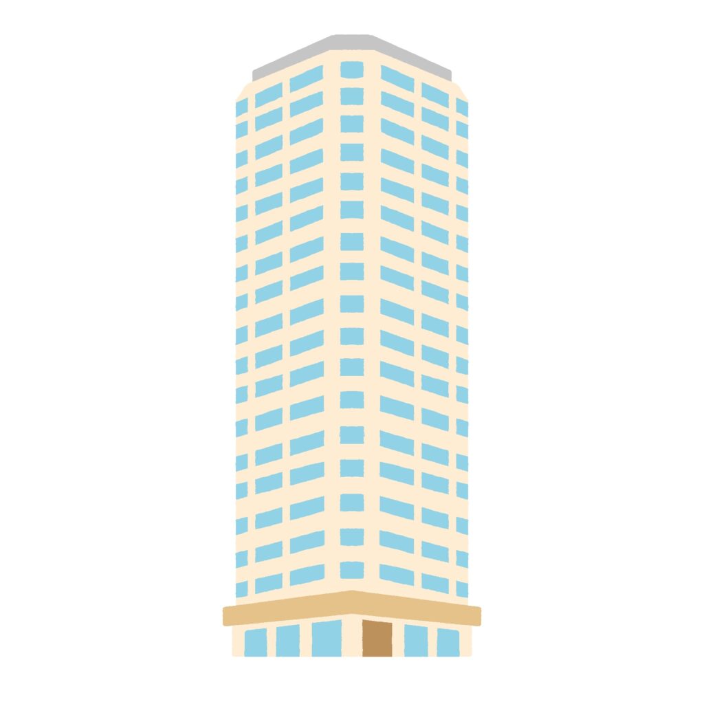 タワーマンションのイラスト