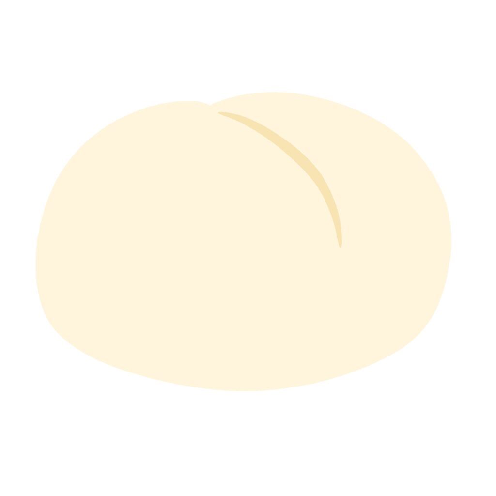 白パンの無料イラスト素材