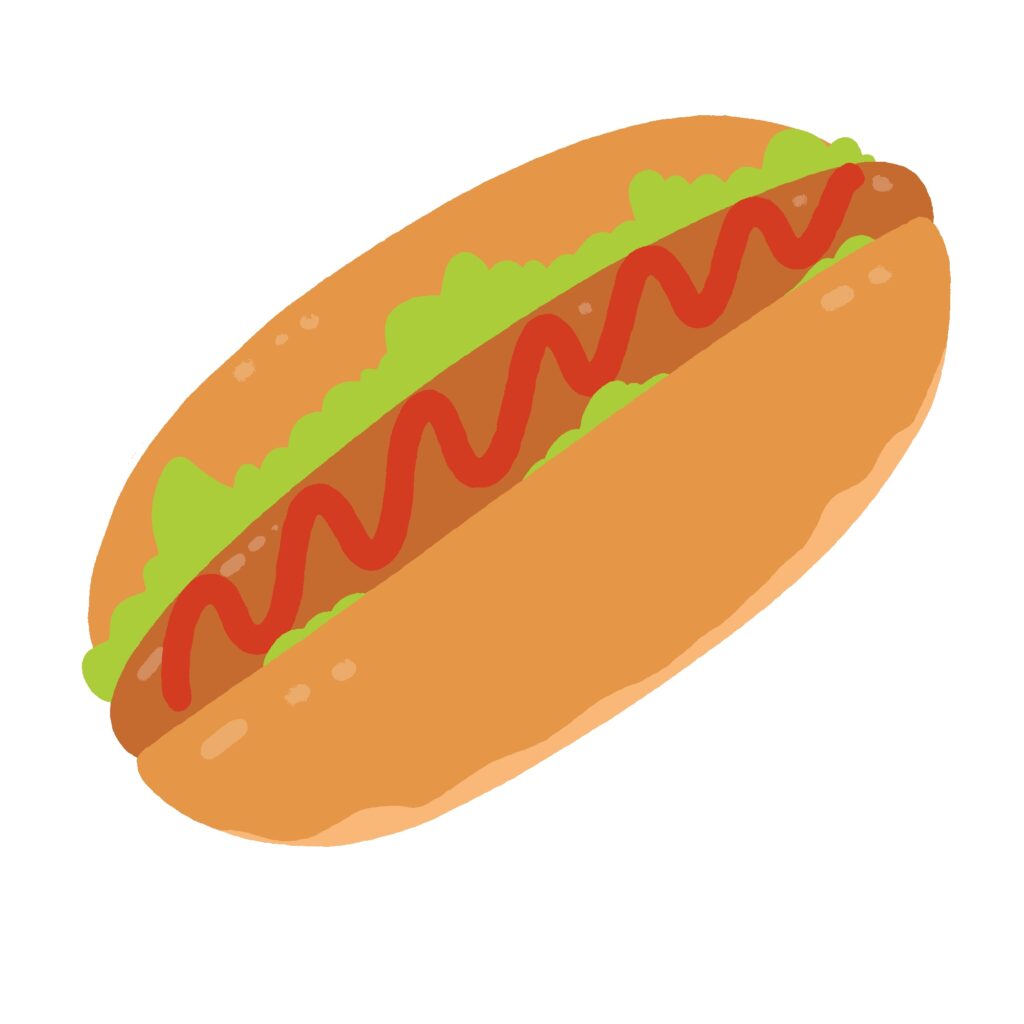 ホットドックの無料イラスト素材